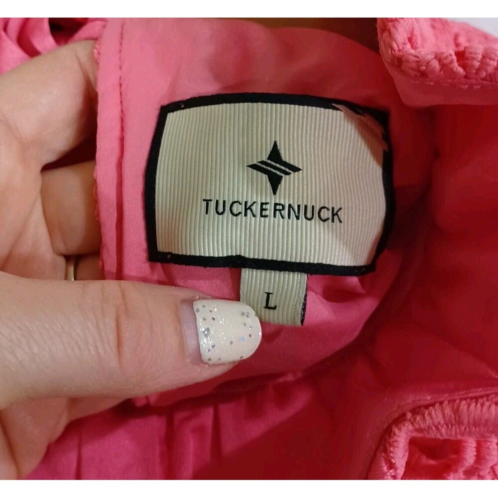Tuckernuck Guipure Lace Blythe Sleeveless Floral Dress Pink Size L Preppy Party - Picture 5 of 10